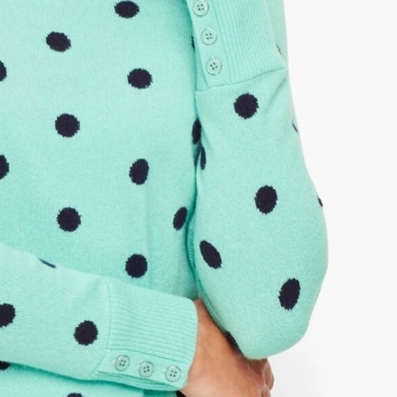 Cashmere Button Cuff Sweater - Picture 2 of 4